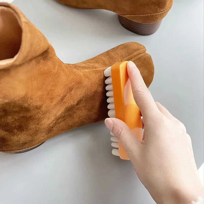 Suede leather shoe brush