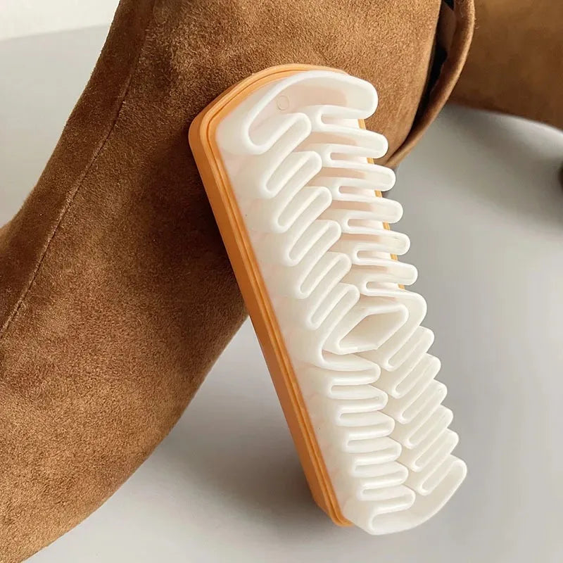 Suede leather shoe brush