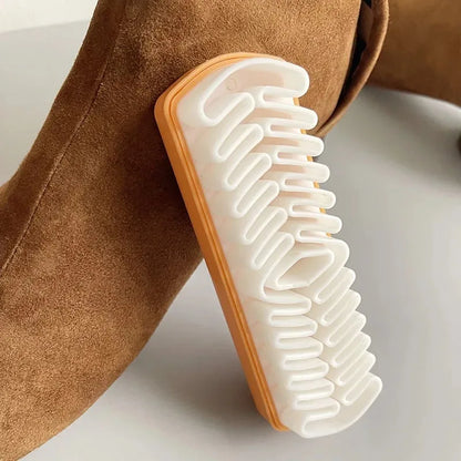 Suede leather shoe brush